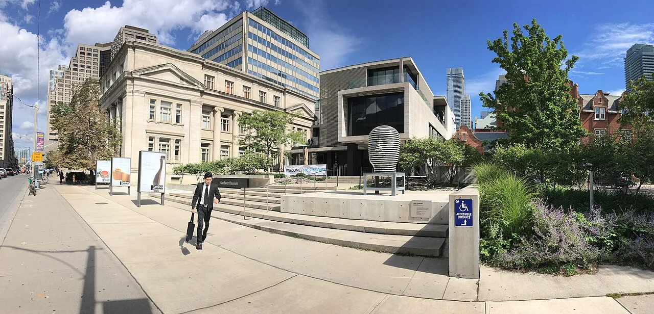 Gardiner Museum entrance and plaza on Queen’s Park.