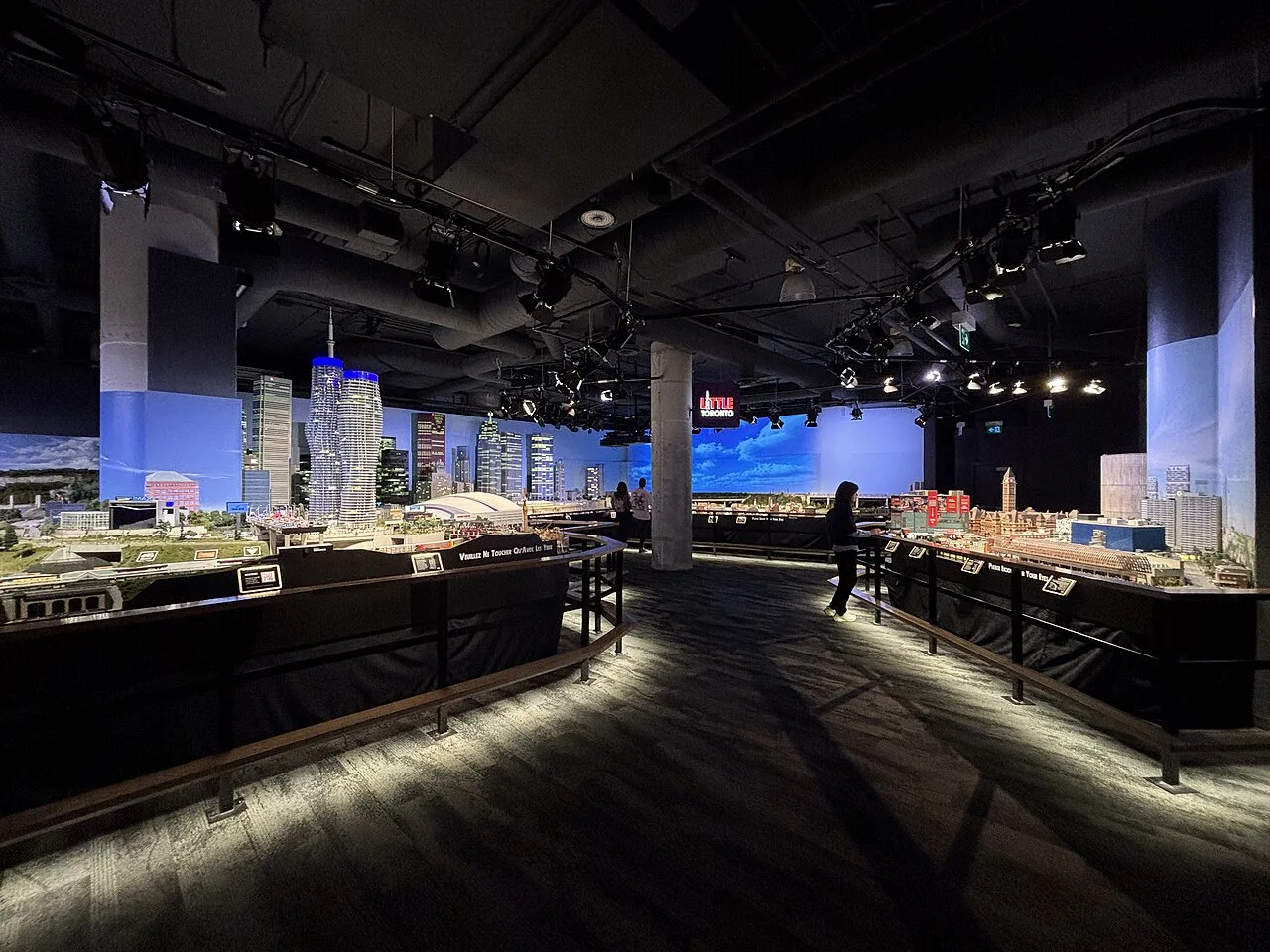 Miniature Toronto skyline and viewing walkway at the attraction then named Little Canada.