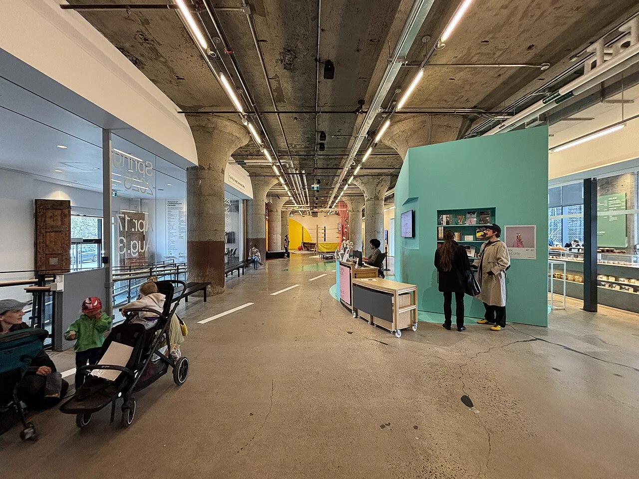 Ground-floor public area inside MOCA Toronto.