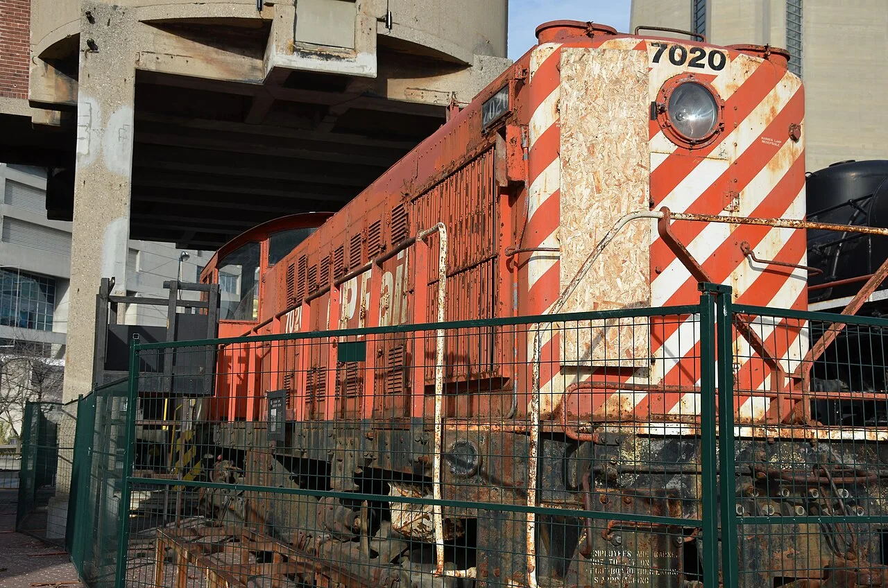 Canadian Pacific diesel locomotive 7020 at the Toronto Railway Museum.