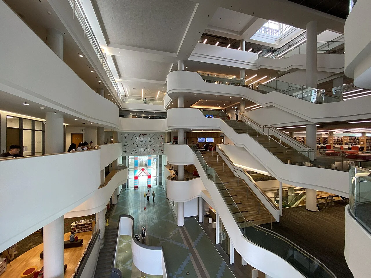 Open atrium and stairways inside North York Central Library