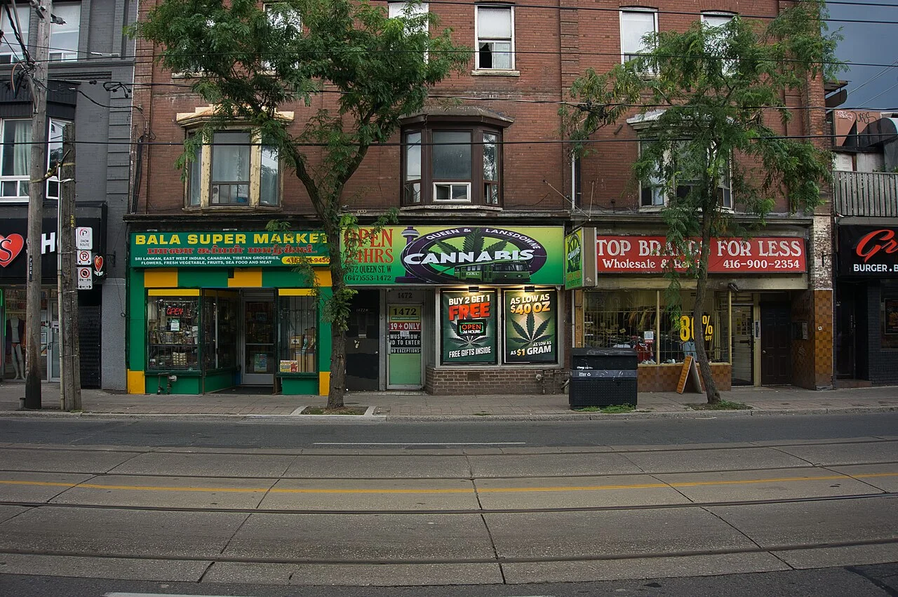 Queen Street West storefronts in Toronto’s Parkdale