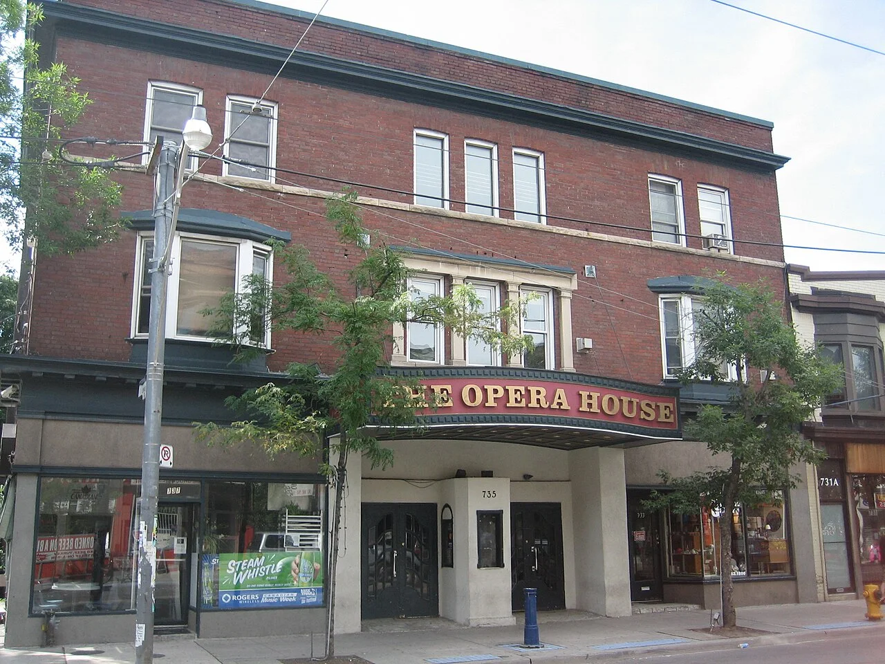 The Opera House theatre entrance at 735 Queen Street East