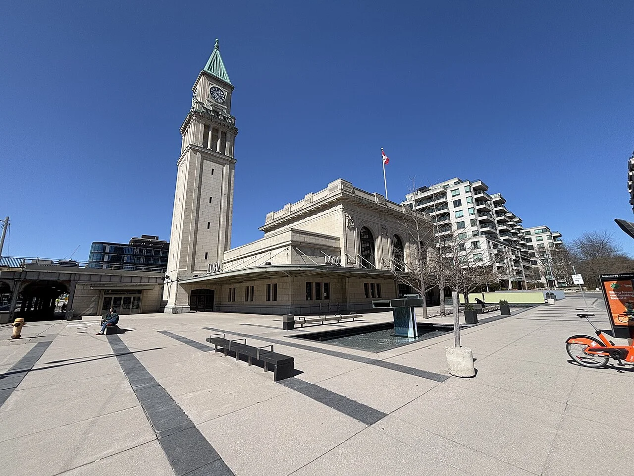 North Toronto station clock tower and former station building at Scrivener Square