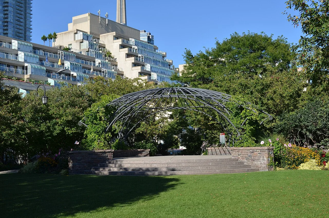 The Menuett pavilion in Toronto Music Garden.